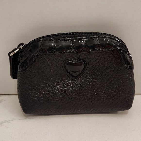 Brighton Handbags - Brighton Small Black Leather Coin Purse Pebble Embossed